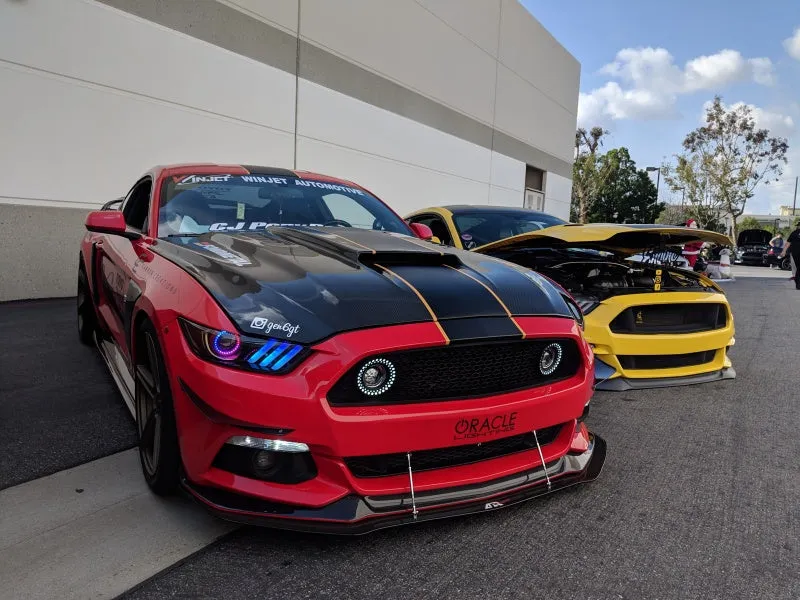 Oracle 15-17 Ford Mustang Dynamic RGB A Pre-Assembled Headlights - Black Edition - SEE WARRANTY