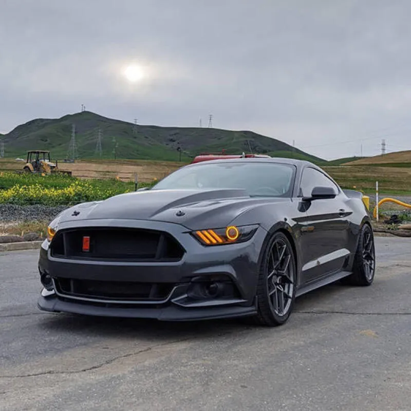 Oracle 15-17 Ford Mustang Dynamic RGB A Pre-Assembled Headlights - Black Edition - SEE WARRANTY