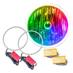 Oracle 7" Round LED Headlight Halo Kit - Multicolored