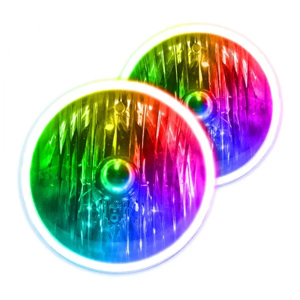 Oracle 7" Round LED Headlight Halo Kit - Multicolored