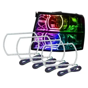 Oracle LED Headlight Halo Rings Chevy Silverado (2007-2013) [Square] Multicolored RGB