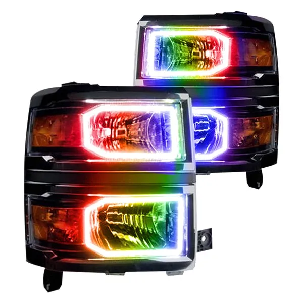Oracle LED Headlight Halo Rings Chevy Silverado (2014-2015) RGB ColorShift