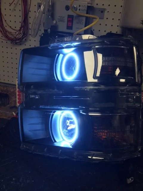 Oracle LED Headlight Halo Rings Chevy Silverado 2500/3500 (2015-2018) Multicolored RGB