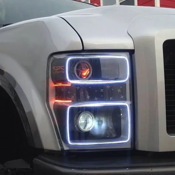 Oracle LED Headlight Halo Rings Ford F250/F350 Super Duty (2008-2010) Multicolored RGB