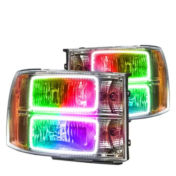 Oracle LED Headlight Halo Rings GMC Sierra (2007-2013) RGB Square or Round Style
