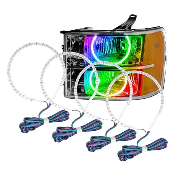 Oracle LED Headlight Halo Rings GMC Sierra (2007-2013) RGB Square or Round Style
