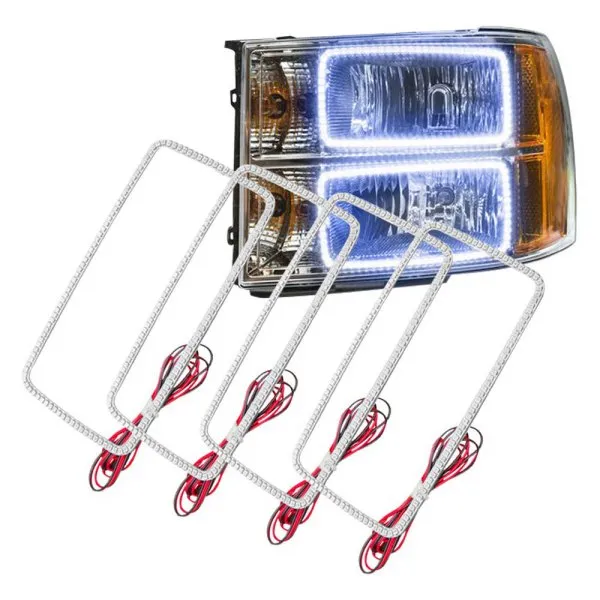 Oracle LED Headlight Halo Rings GMC Sierra (2007-2013) RGB Square or Round Style