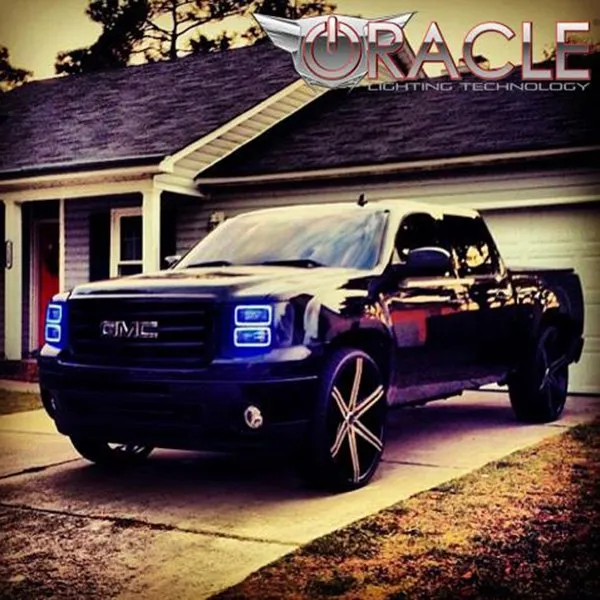 Oracle LED Headlight Halo Rings GMC Sierra (2007-2013) RGB Square or Round Style