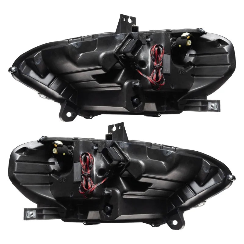 Oracle Lighting 18-23 Ford Mustang Dynamic ColorSHIFT LED Headlights - Black Series SEE WARRANTY