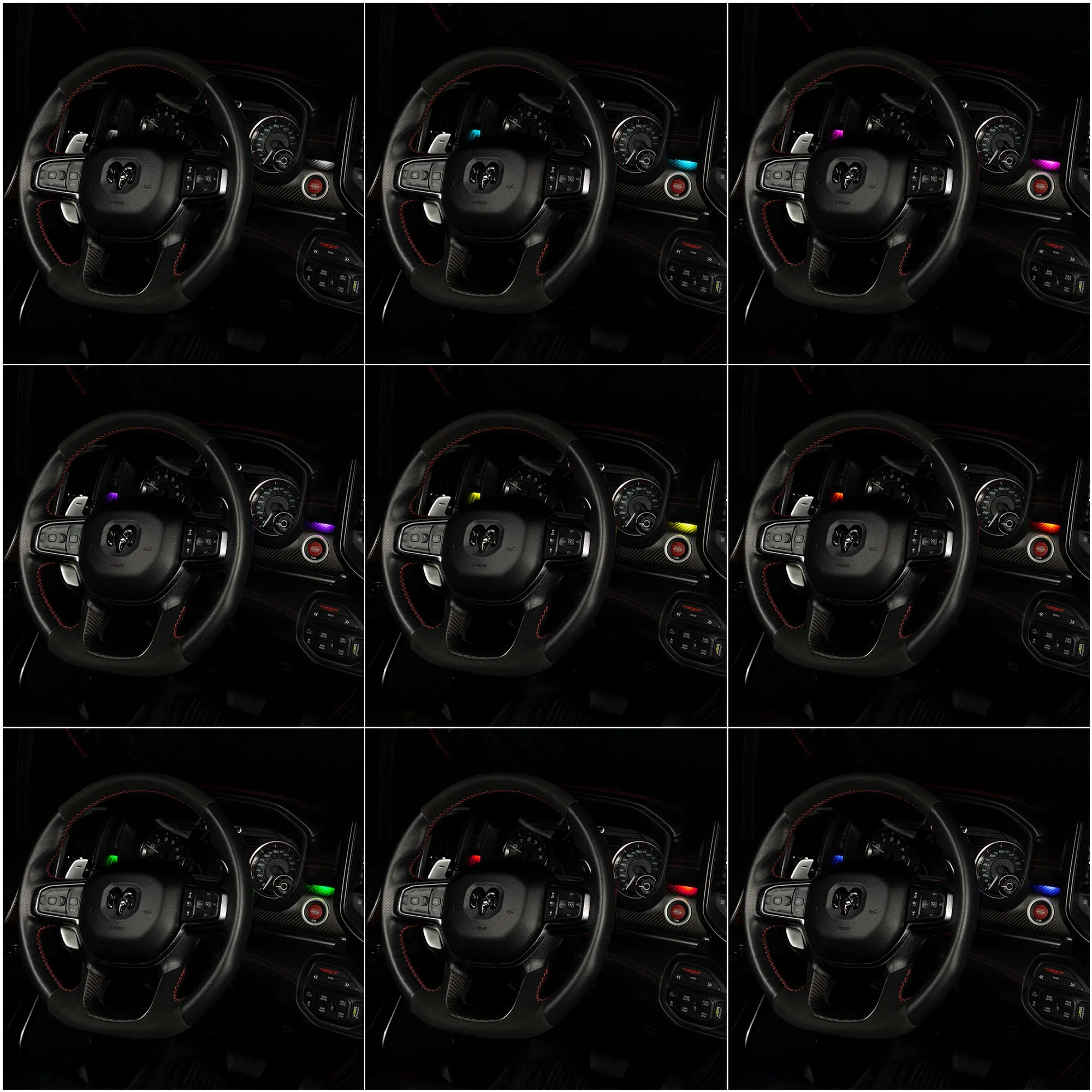 ORACLE Lighting 2019-2024 RAM Complete Interior Ambient Lighting ColorSHIFT RGB Conversion Kit