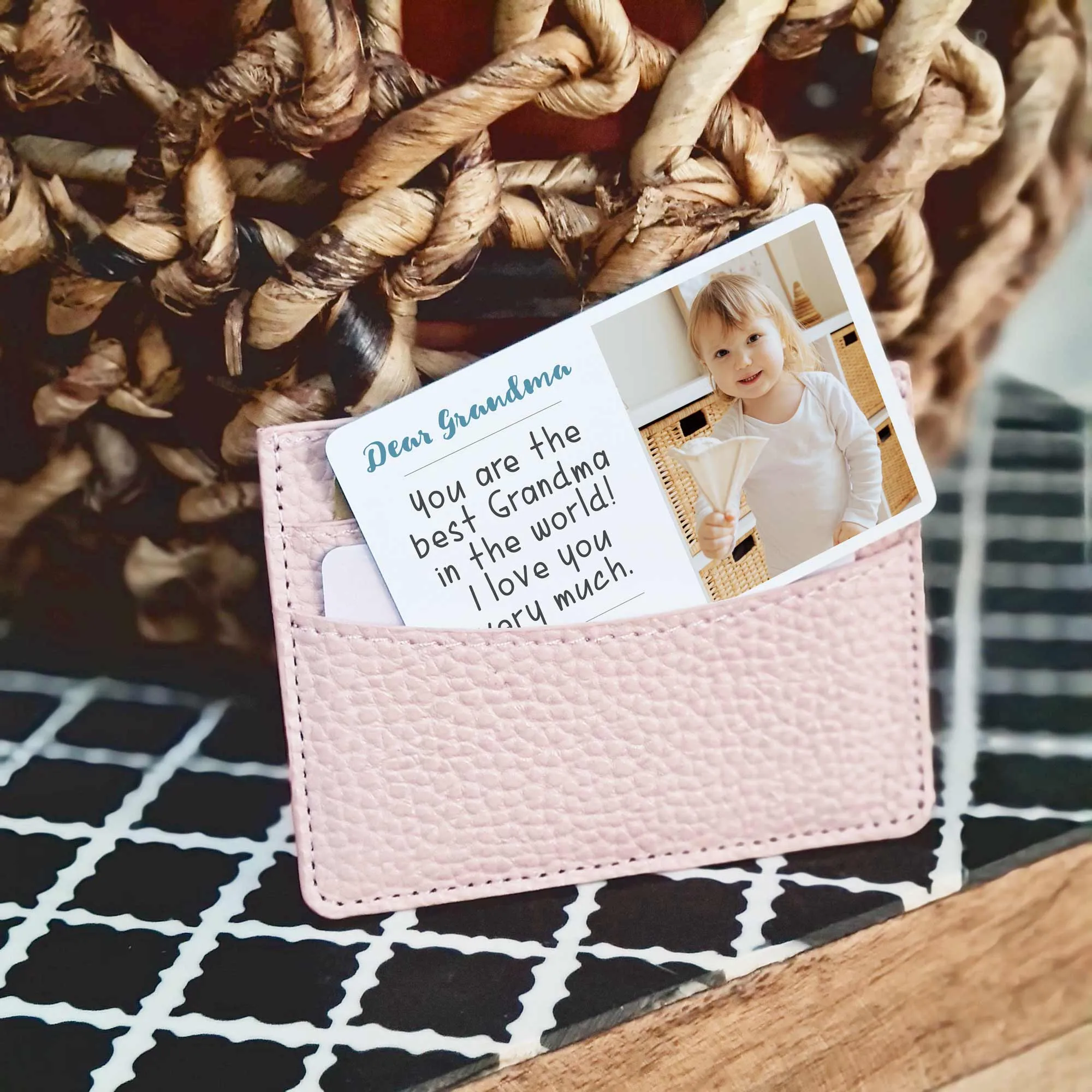 Personalised Metal Wallet Card For Grandma