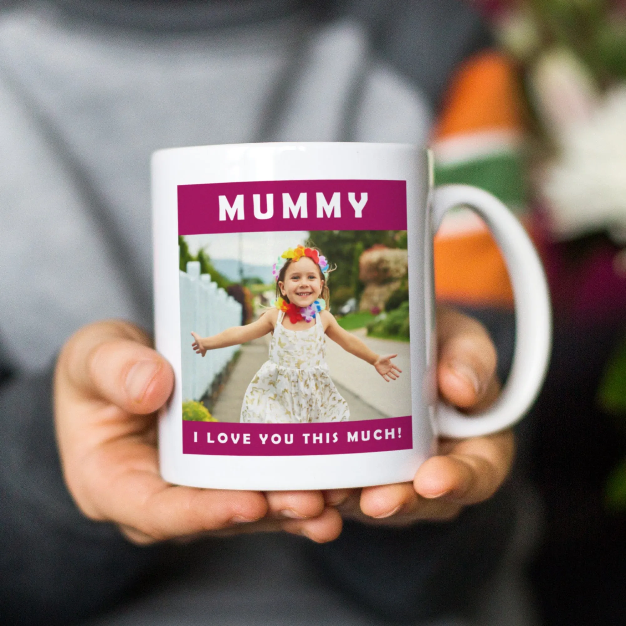 Personalised 'Mummy I Love You This Much' Photo Mug