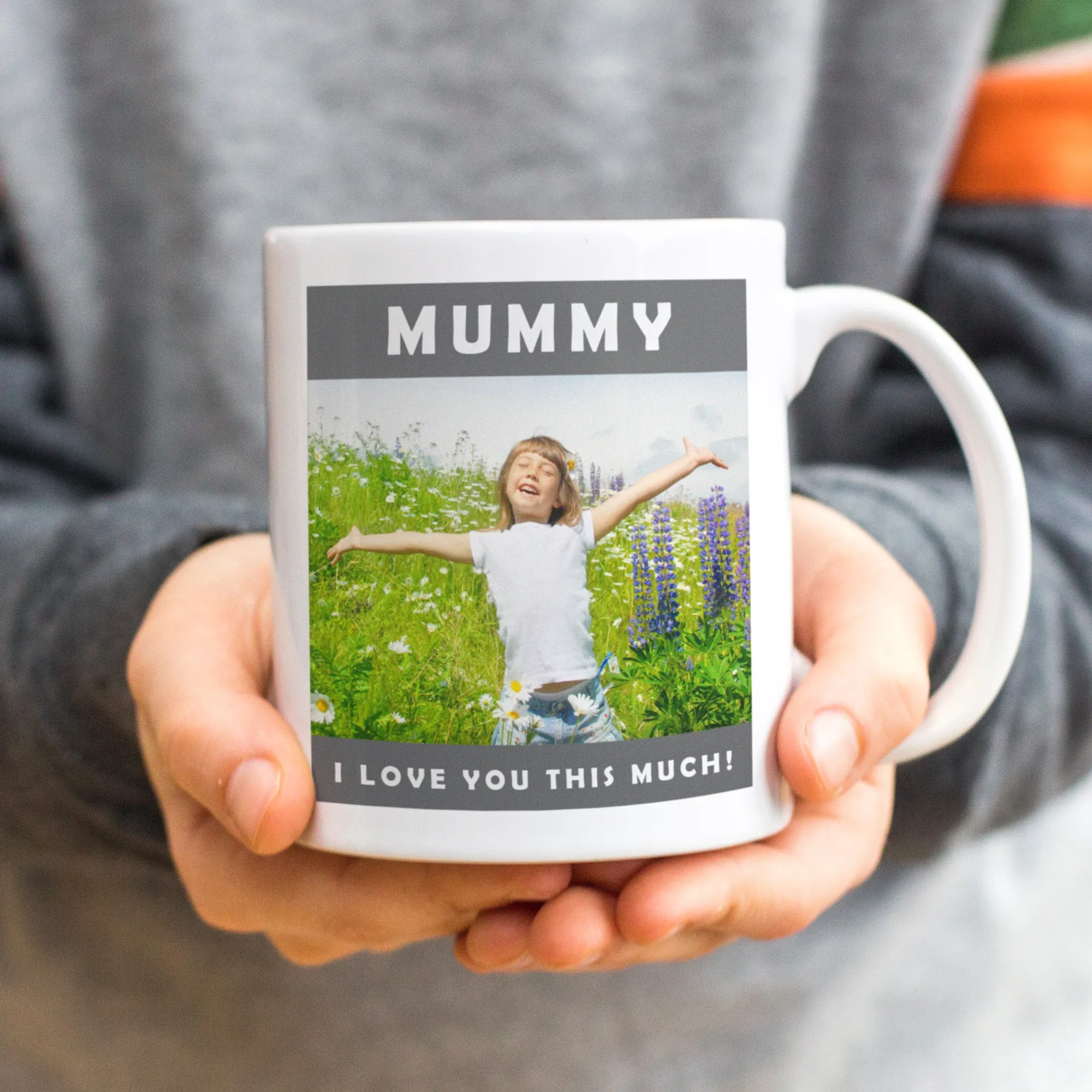 Personalised 'Mummy I Love You This Much' Photo Mug