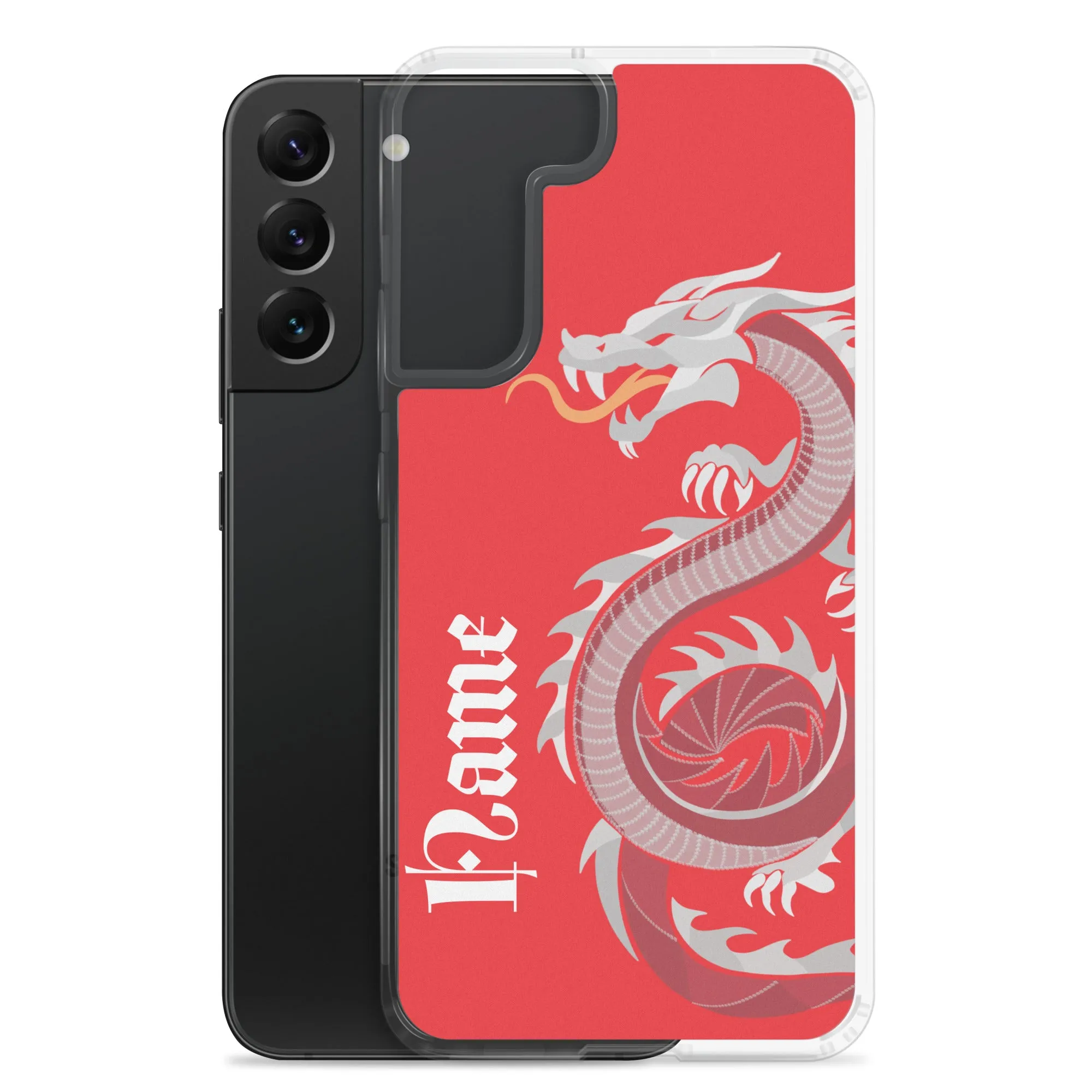 Personalized Dragon Clear Case for Samsung® Mobile - Red