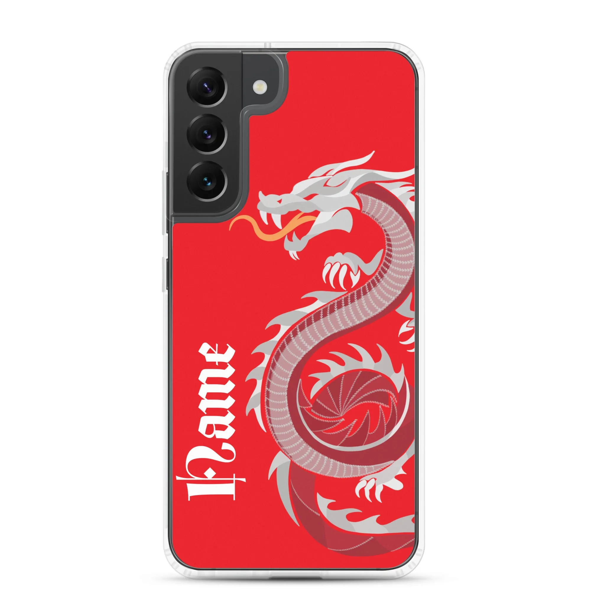 Personalized Dragon Clear Case for Samsung® Mobile - Red