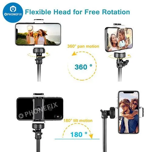 Phone Camera Tripod Stand With Wireless Remote And Head Mount