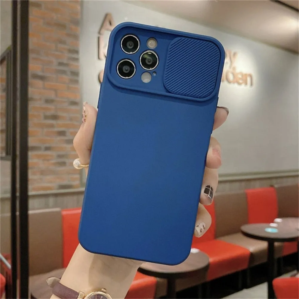 Phone Case With Lens Cover For IPhone