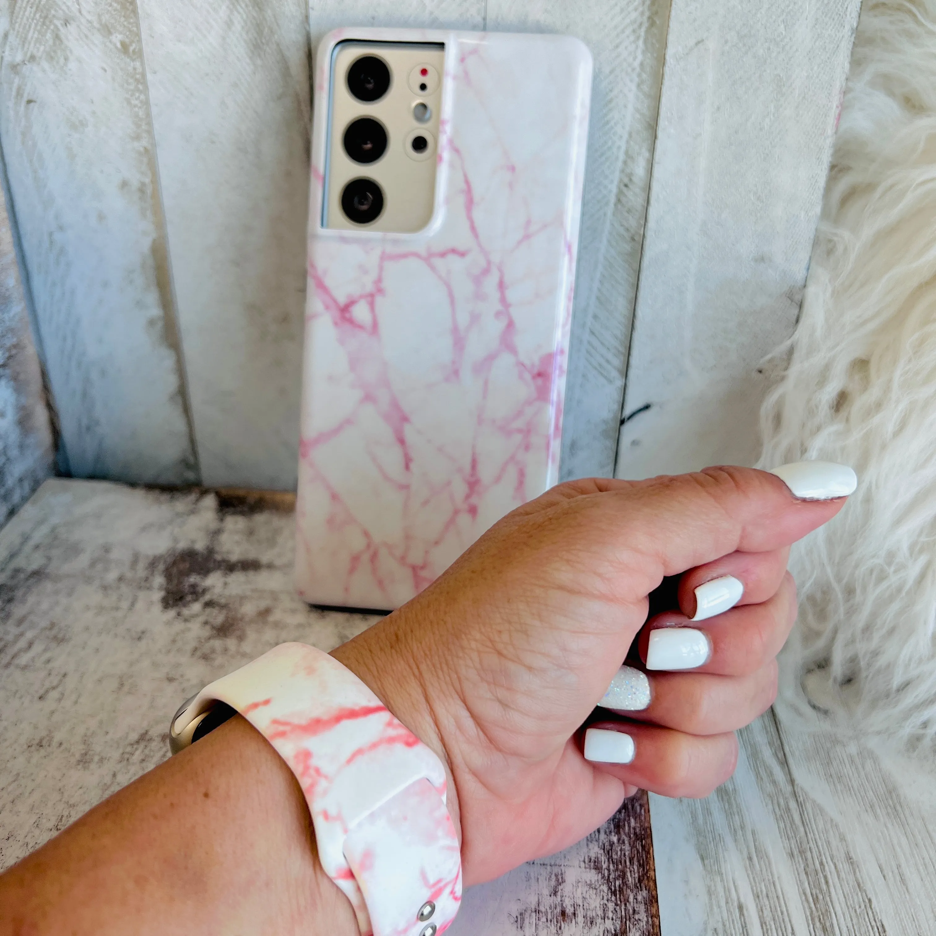 Pink Marble Case For Samsung Galaxy