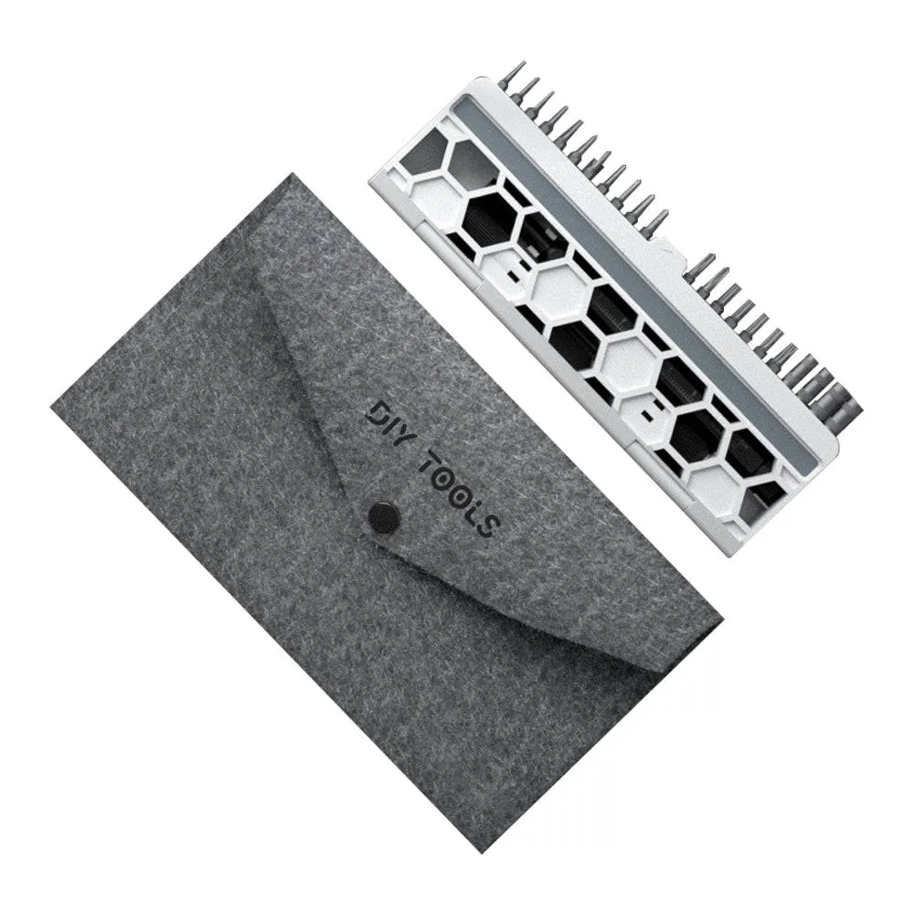 Precision Screwdriver Bit Set, 47 in 1, Magnetic Driver Bit, with Small Felt Bag, for Electronics, Smartphone, Eyeglasses Repairing