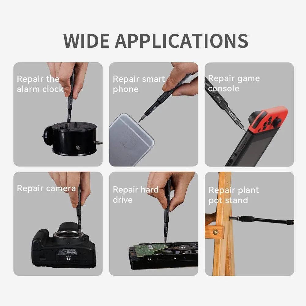 Precision Screwdriver Bit Set, 47 in 1, Magnetic Driver Bit, with Small Felt Bag, for Electronics, Smartphone, Eyeglasses Repairing