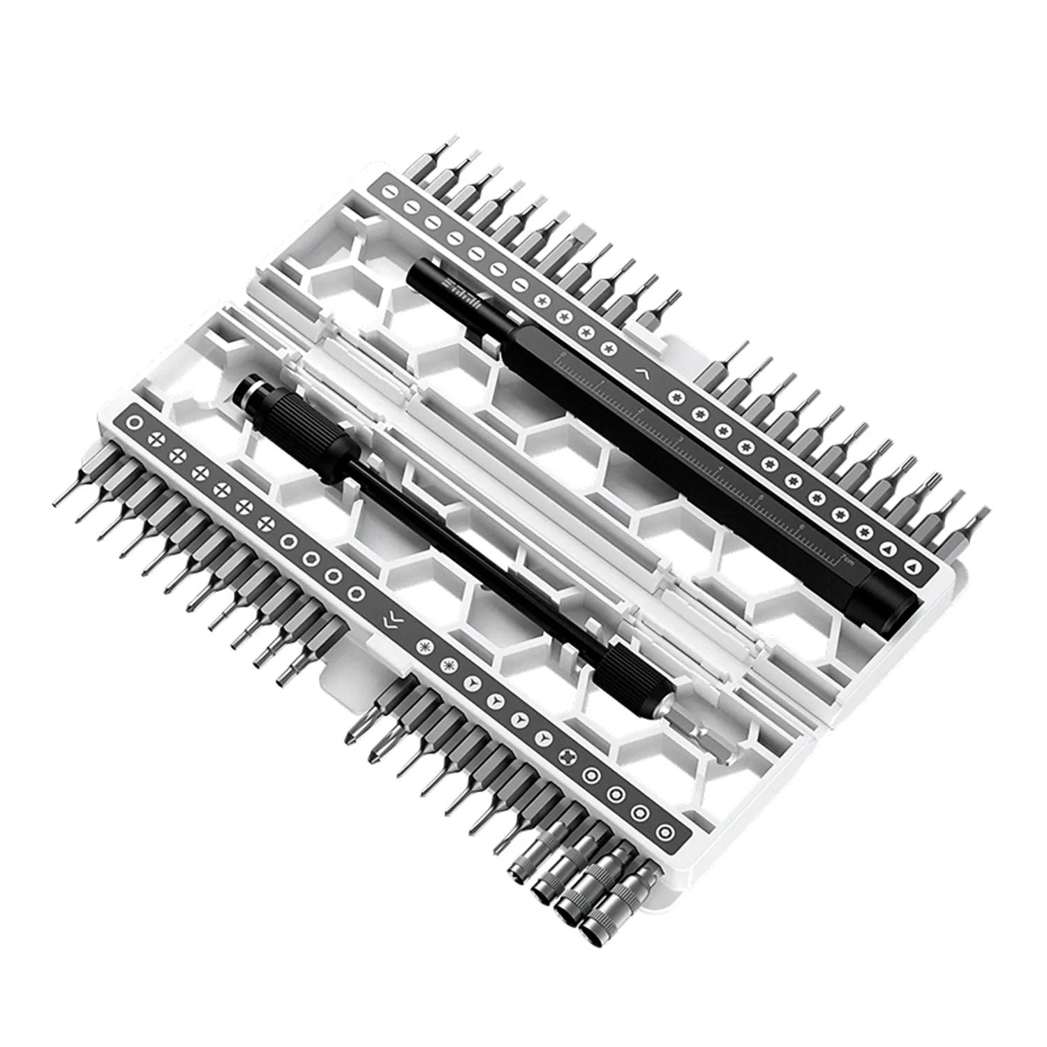 Precision Screwdriver Bit Set, 47 in 1, Magnetic Driver Bit, with Small Felt Bag, for Electronics, Smartphone, Eyeglasses Repairing