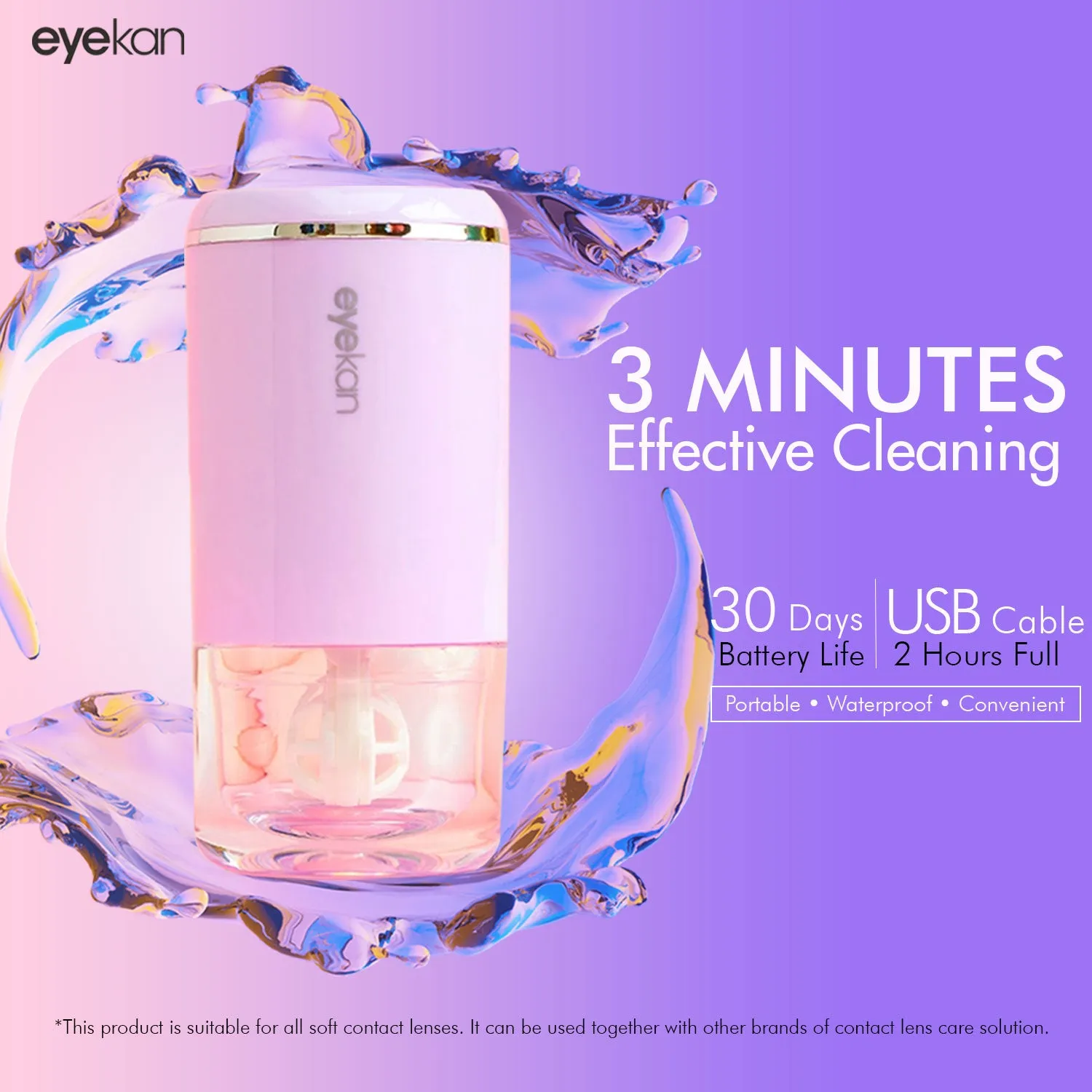 Premium Ultrasonic Contact Lenses Cleaner