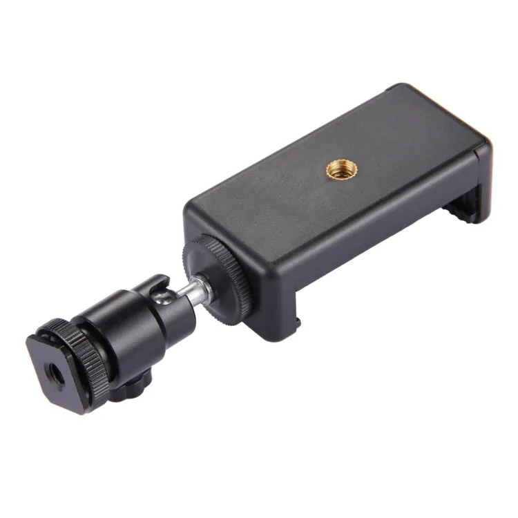 PULUZ 1/4 inch Hot Shoe Tripod Head    Tripod Stand Clamp for iPhone, Samsung, Huawei, HTC, 5.5cm - 8cm Width Smartphones