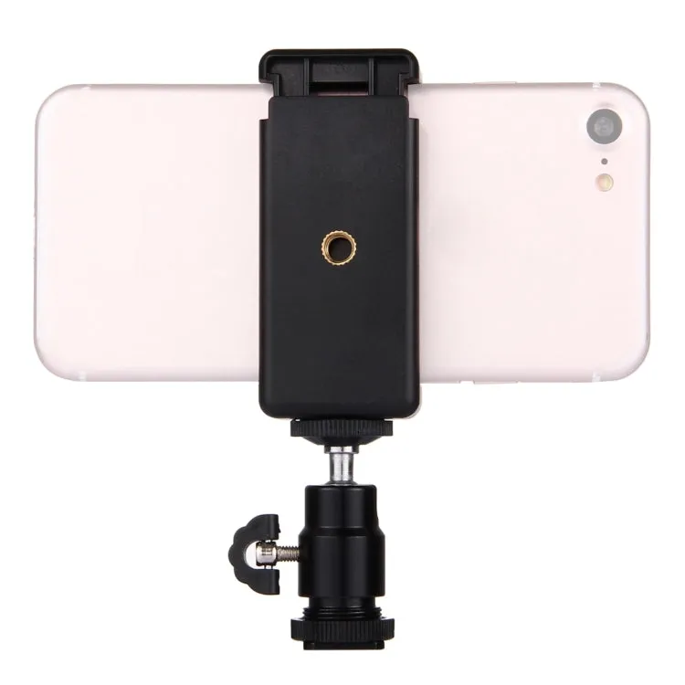 PULUZ 1/4 inch Hot Shoe Tripod Head    Tripod Stand Clamp for iPhone, Samsung, Huawei, HTC, 5.5cm - 8cm Width Smartphones