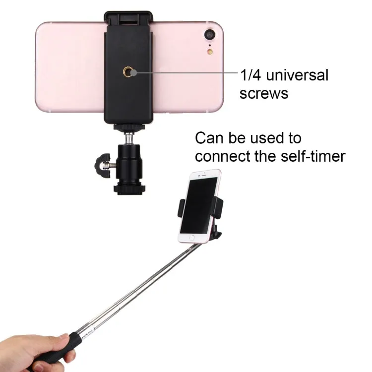 PULUZ 1/4 inch Hot Shoe Tripod Head    Tripod Stand Clamp for iPhone, Samsung, Huawei, HTC, 5.5cm - 8cm Width Smartphones