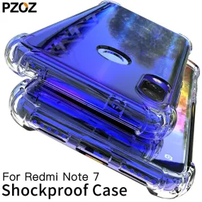 PZOZ For Xiaomi Redmi Note 7 Case Cover Silicone Shockproof Redmi 7 Note 7 Pro Transparent Protective Xiomi mi 9t note7 K20 case