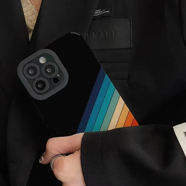 Rainbow Striped Print Case