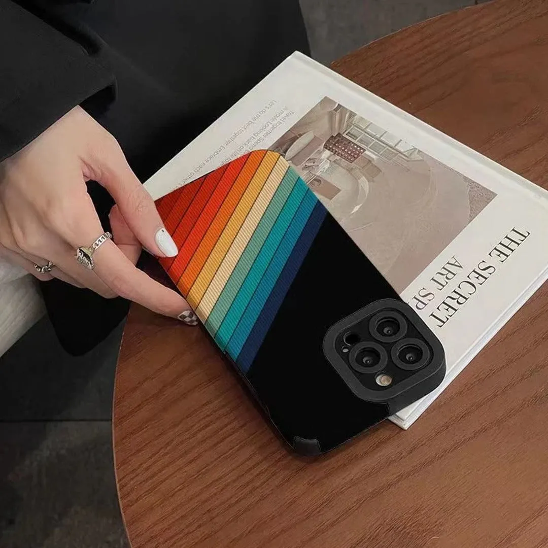 Rainbow Striped Print Case