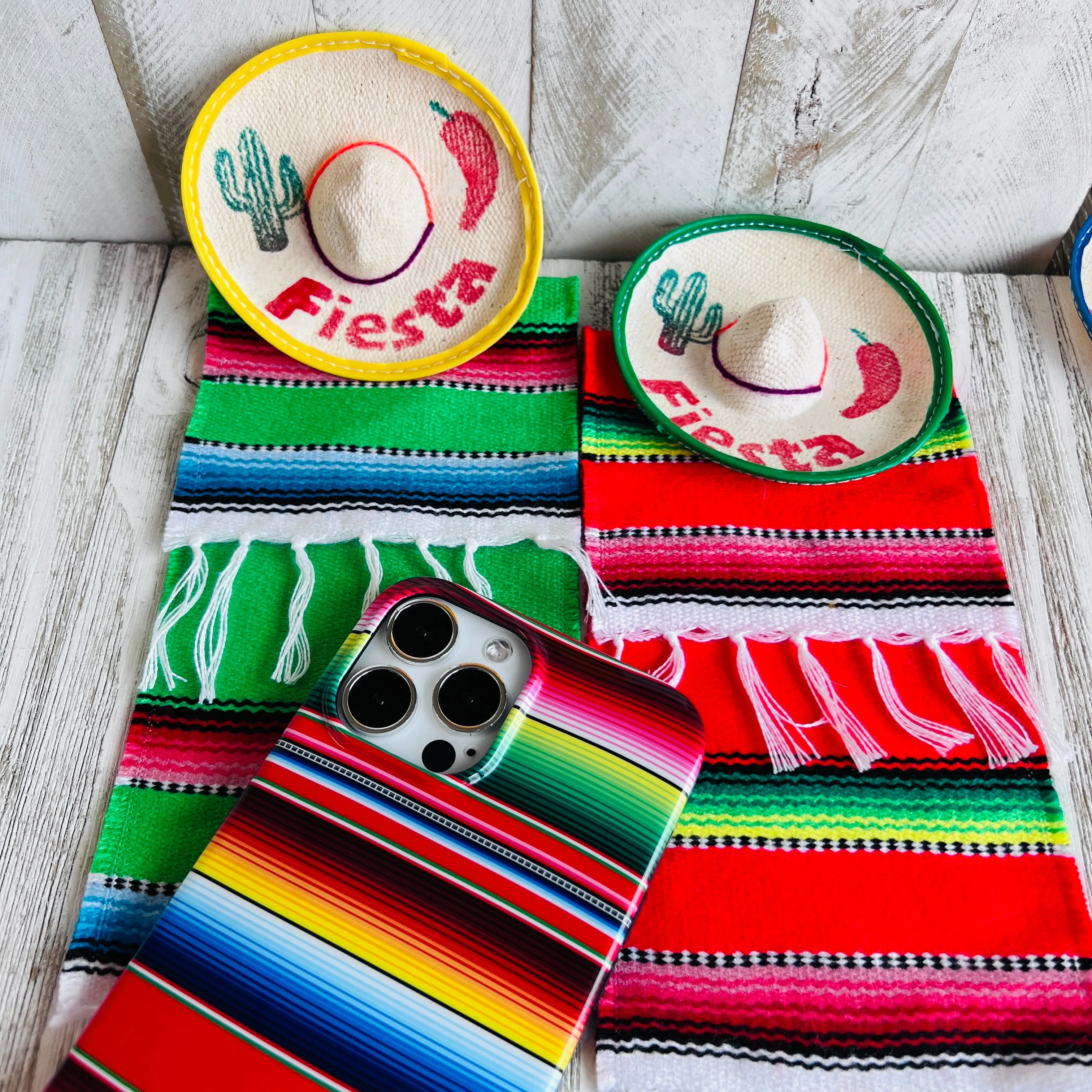 Red Sarape Blanket Phone Case For iPhone