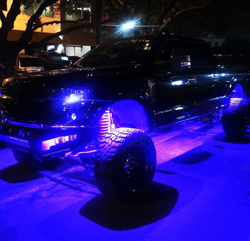 RGB LED Rock lights 8 pod kit under glow