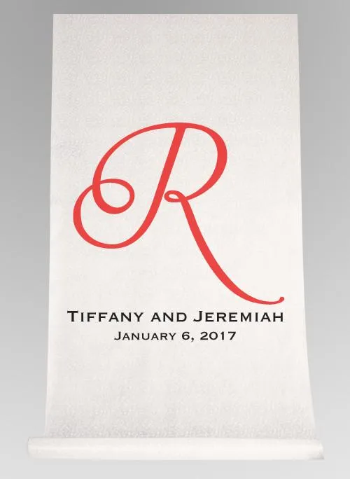 Single Initial & Names Aisle Runner