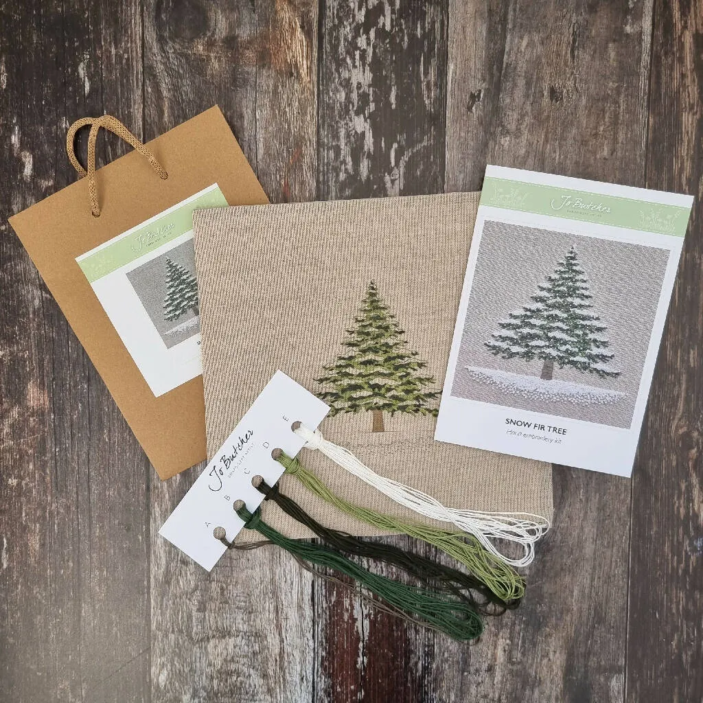 Snow Fir Tree Embroidery Kit
