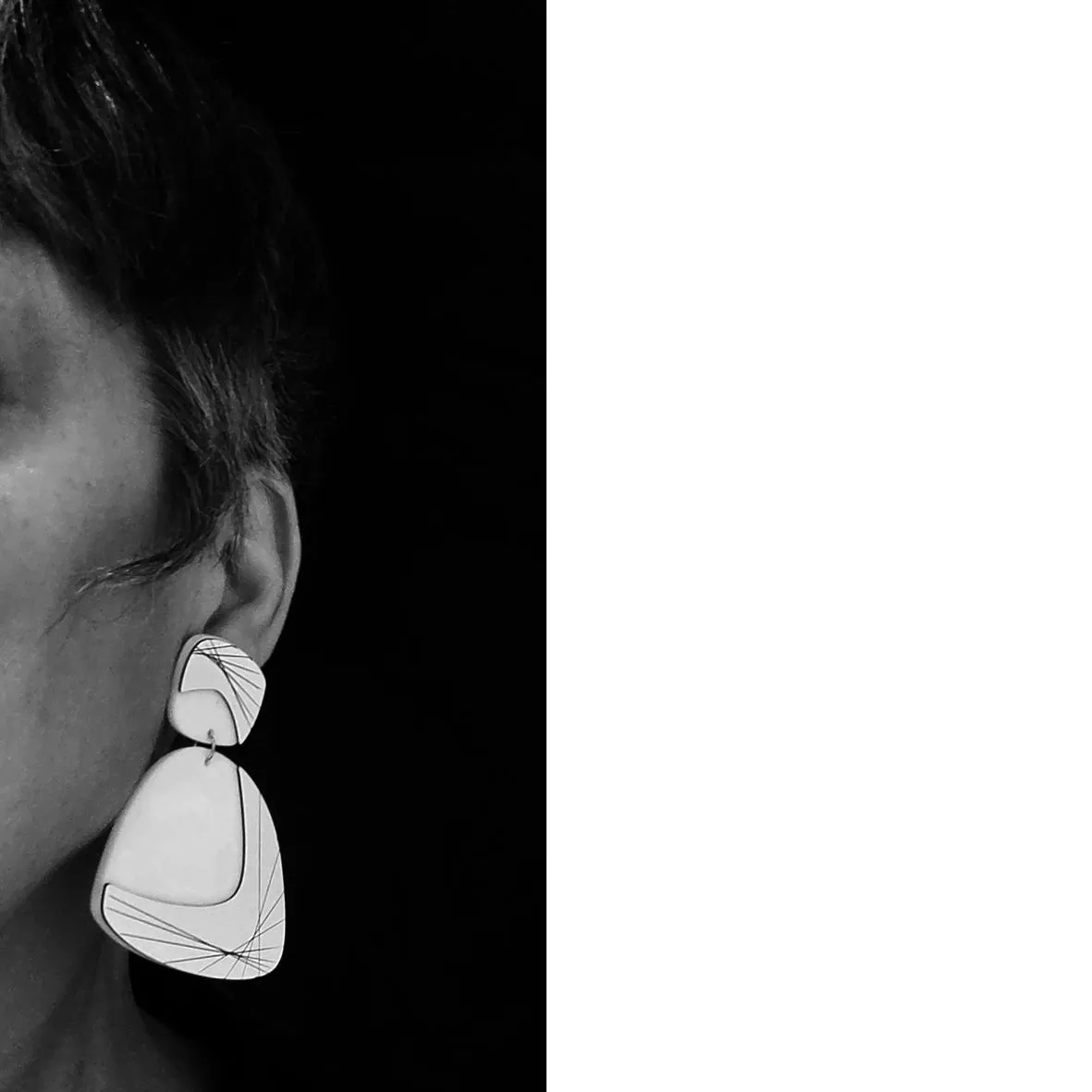SOLVEIG clip-on earrings White