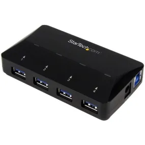 StarTech.com 4-Port USB 3.0 Hub plus Dedicated Charging Port - 5Gbps - 1 x 2.4A Port - Desktop USB Hub and Fast-Charging Station - USB - External - 5 USB Port(s) - 4 USB 3.0 Port(s) - PC
