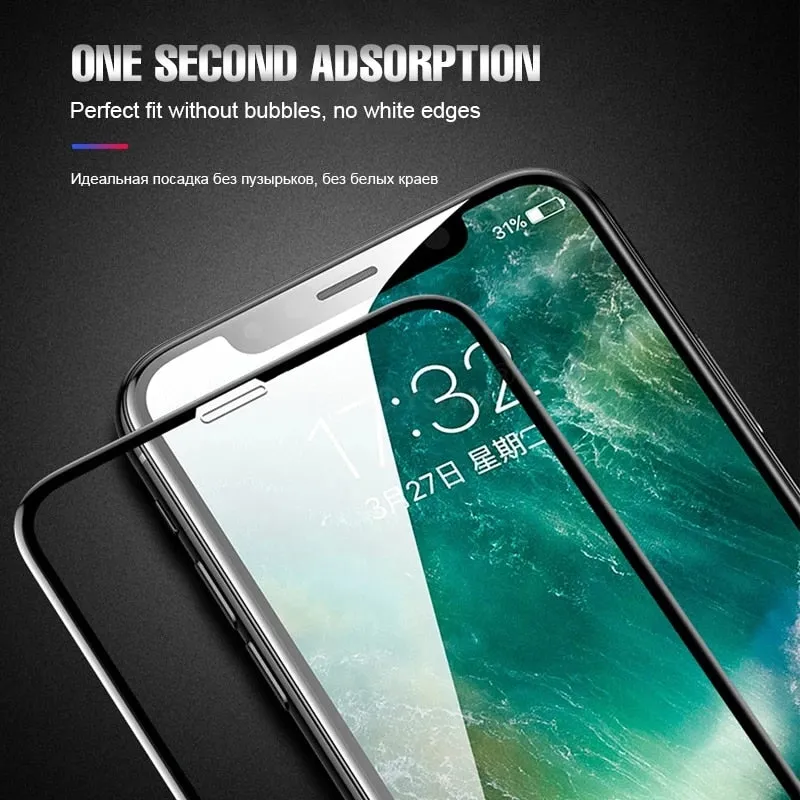 Suntaiho 10D protective glass for iPhone X XS 6 6S 7 8 plus glass screen protector for iPhone 7 6 X XR XS MAX screen protection
