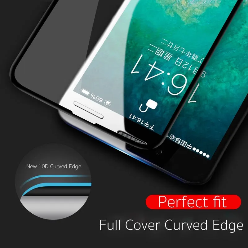 Suntaiho 10D protective glass for iPhone X XS 6 6S 7 8 plus glass screen protector for iPhone 7 6 X XR XS MAX screen protection