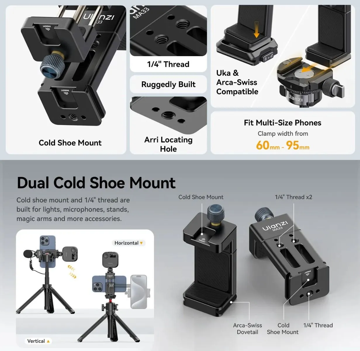 Ulanzi MA33 Arca Swiss Phone Mount M022