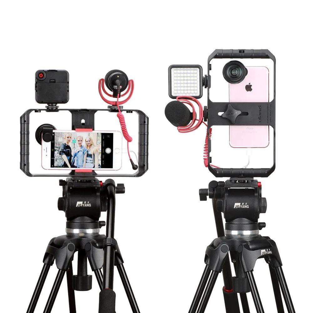 Ulanzi U Rig Pro Phone Video Stabilizer - Filmmaking Case Smartphone Video Rig Grip Tripod Mount for Videomaker Film-Maker Video-grapher Compatible for iPhone Xs XS Max XR iPhone X 8 Plus Samsung