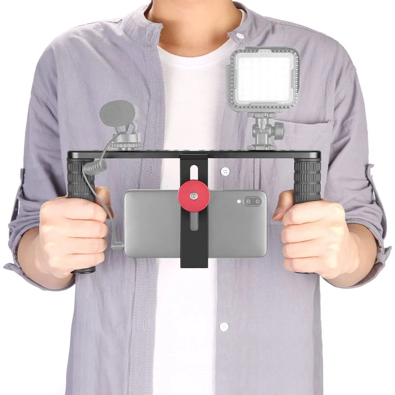 Universal Smartphone Metal Cage Photo Video Rig with Cold Shoe Mounts