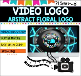 VIDEO LOGO I VIDEO Previews and Social Media I ABSTRACT FLORAL LOGO design