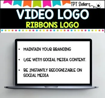 VIDEO LOGO-VERTICAL  9 x 16 for Social Media and Pinterest I Ribbons Logo