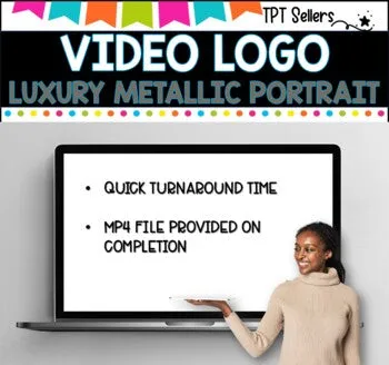 VIDEO LOGO -VERTICAL  9 x 16 for Social Media and Pinterest ILuxury Metallic