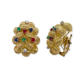 Vintage McTeigue "Tutti Frutti" Clip Earrings