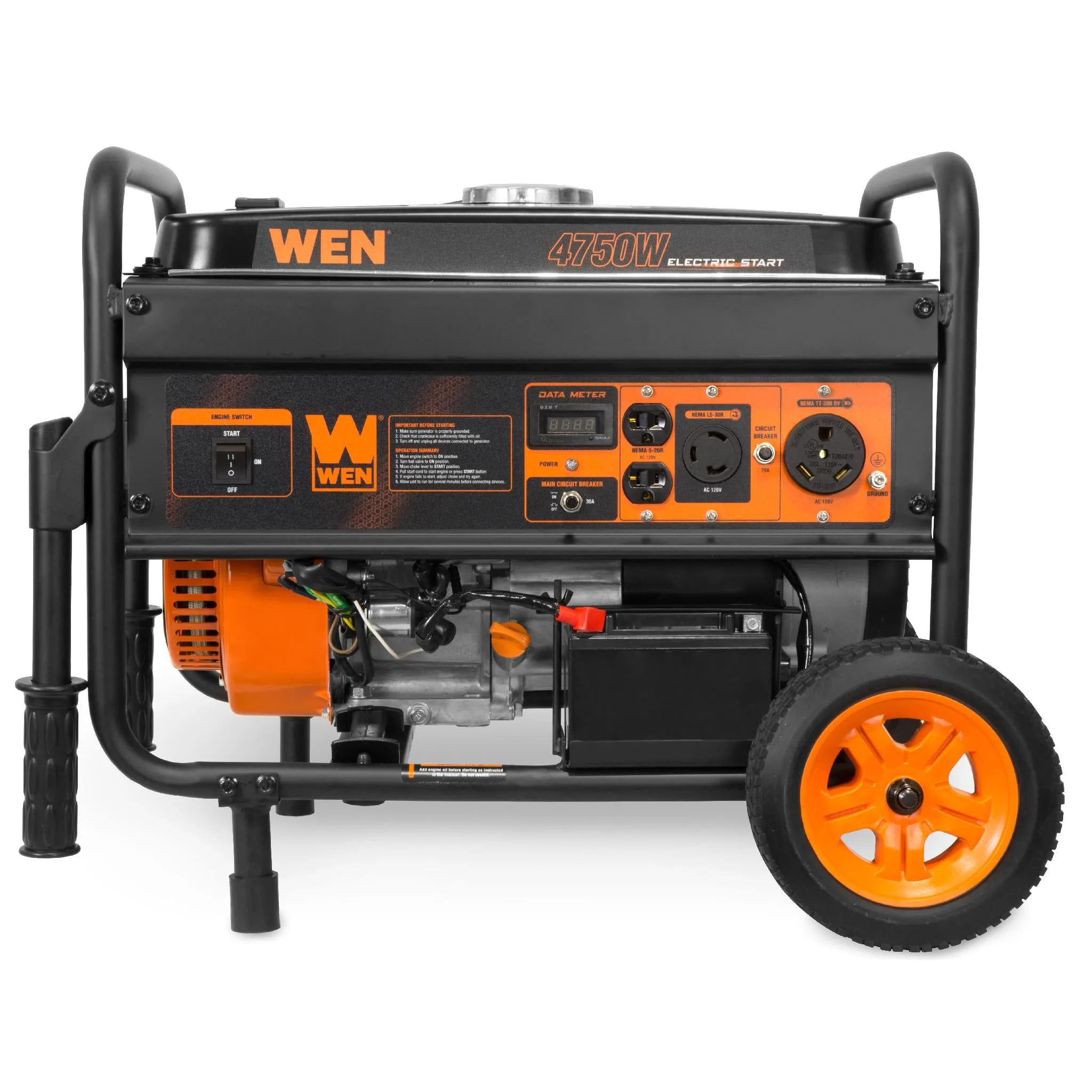 WEN 56475 4750W Electric Start Generator