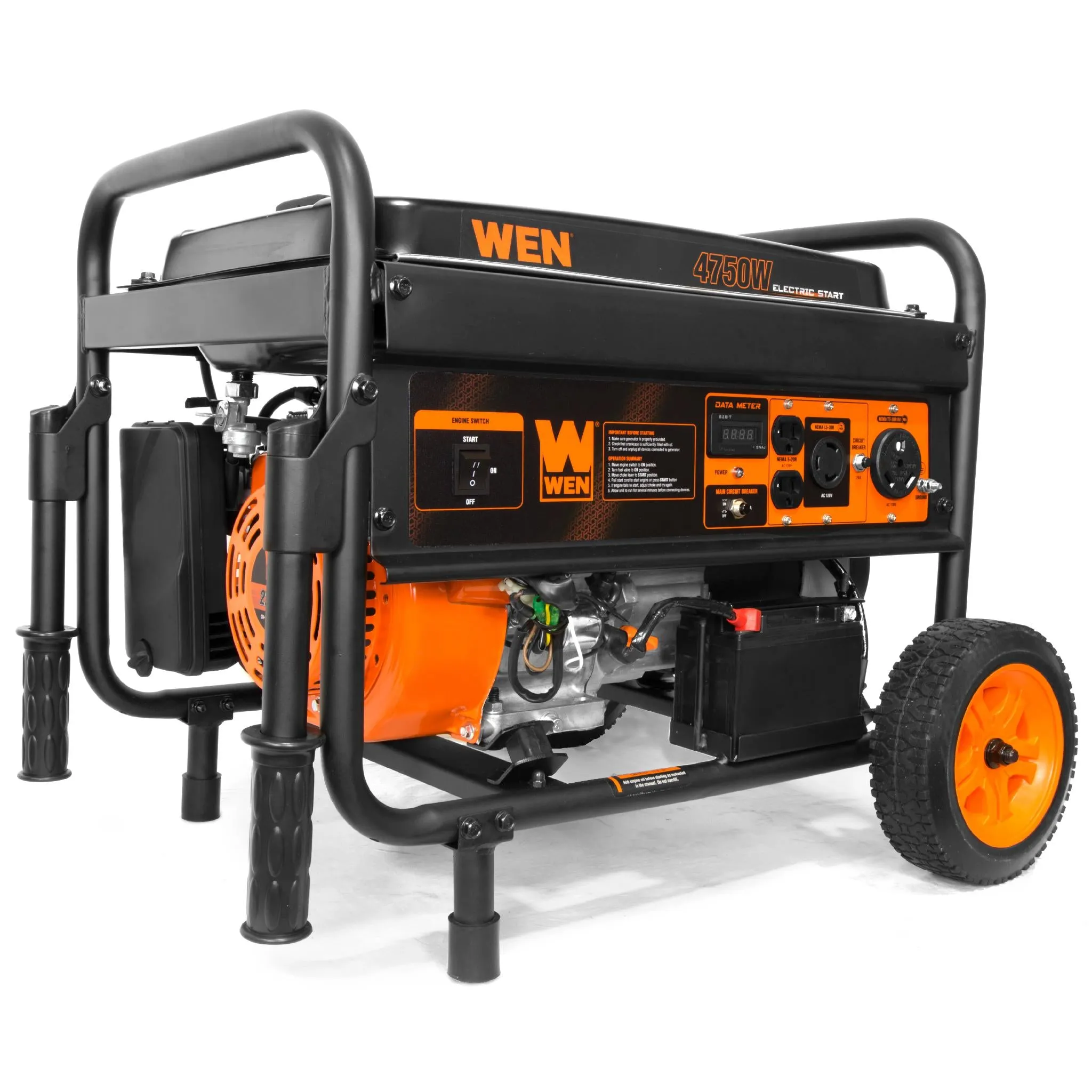 WEN 56475 4750W Electric Start Generator