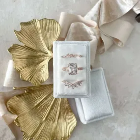 White Triple Slot Ring Box
